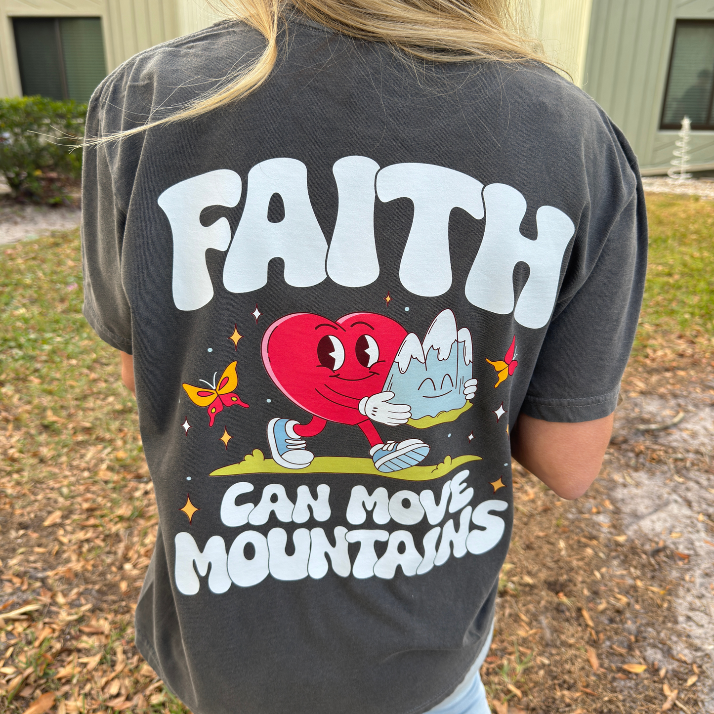 Faith Moves Mountains Tee + Free cup