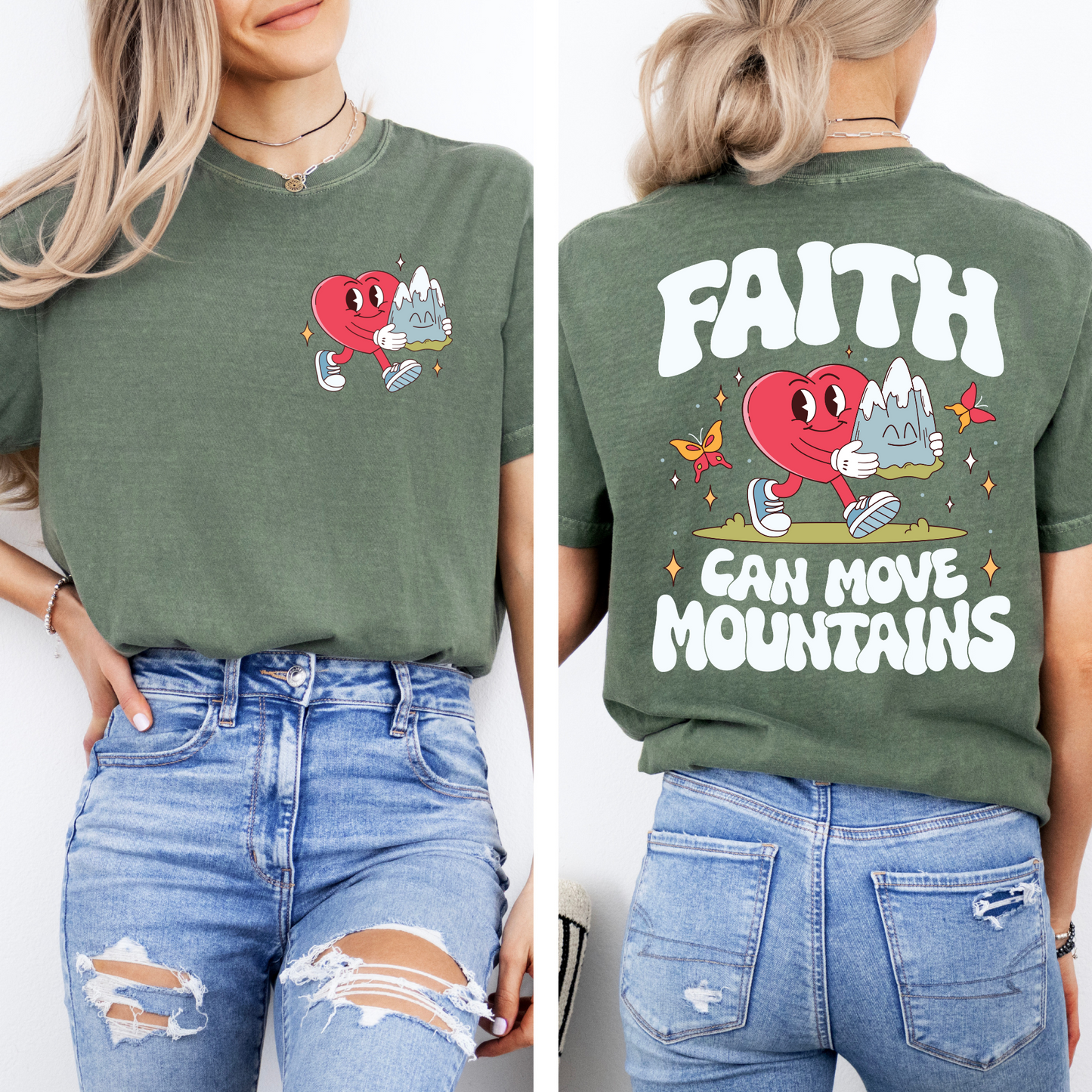 Faith Moves Mountains Tee + Free cup