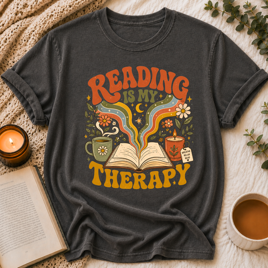Reading Is My Therapy Tee