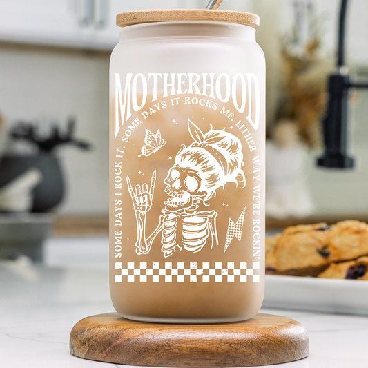 Motherhood 16oz Glass Cup - Sayitwithatea