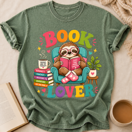 Sloth Book Lover T-Shirt