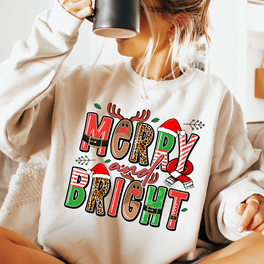 Merry & Bright Sweatshirt + Free Cup - Sayitwithatea
