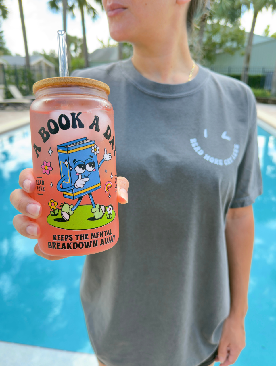 Read More Cry Less Tee + Free cup - Sayitwithatea