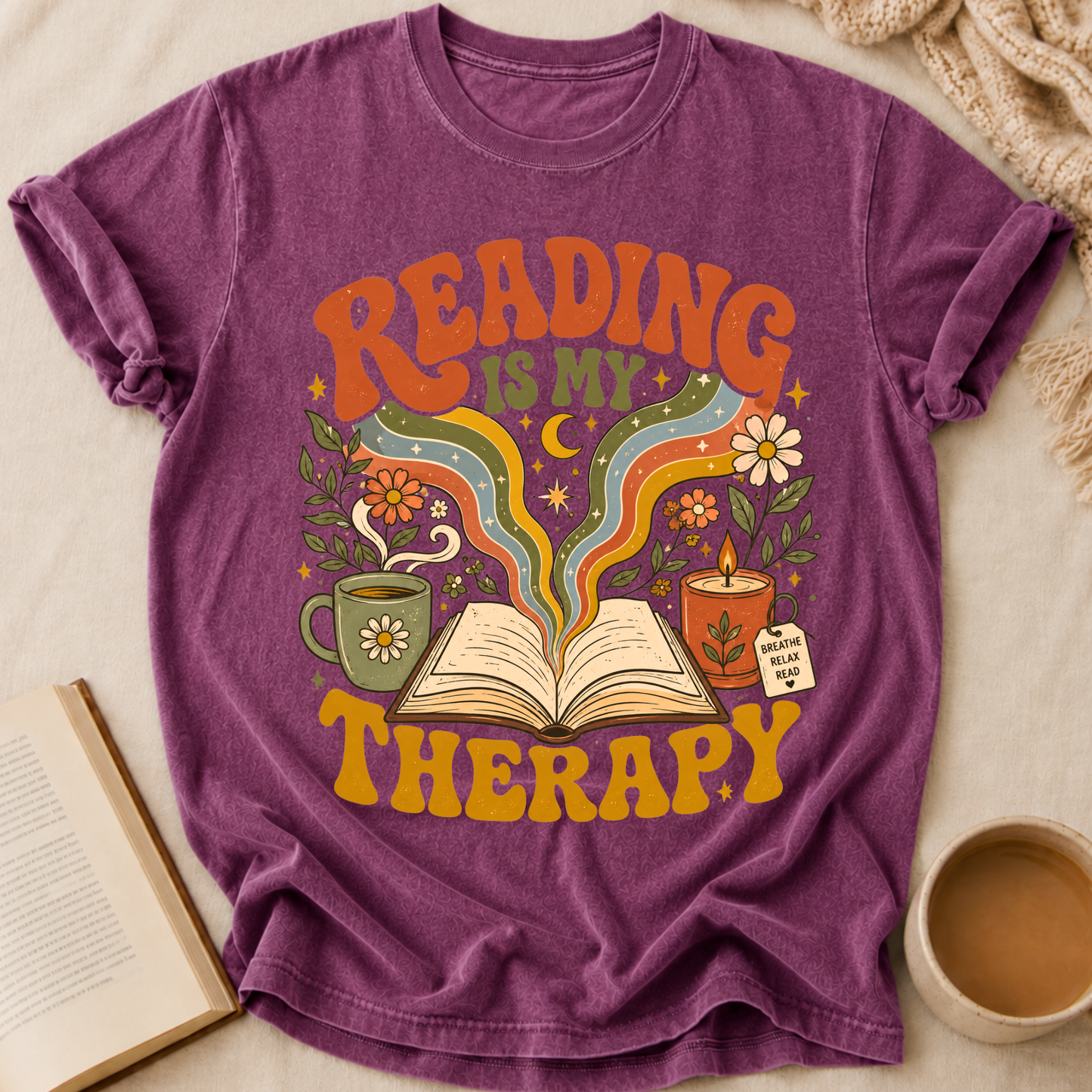 Reading Is My Therapy T-Shirt