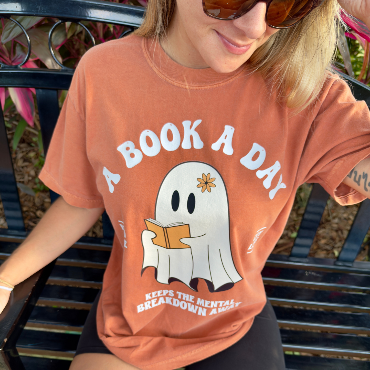 Ghost Read More Cry Less Tee + Free Cup - Sayitwithatea