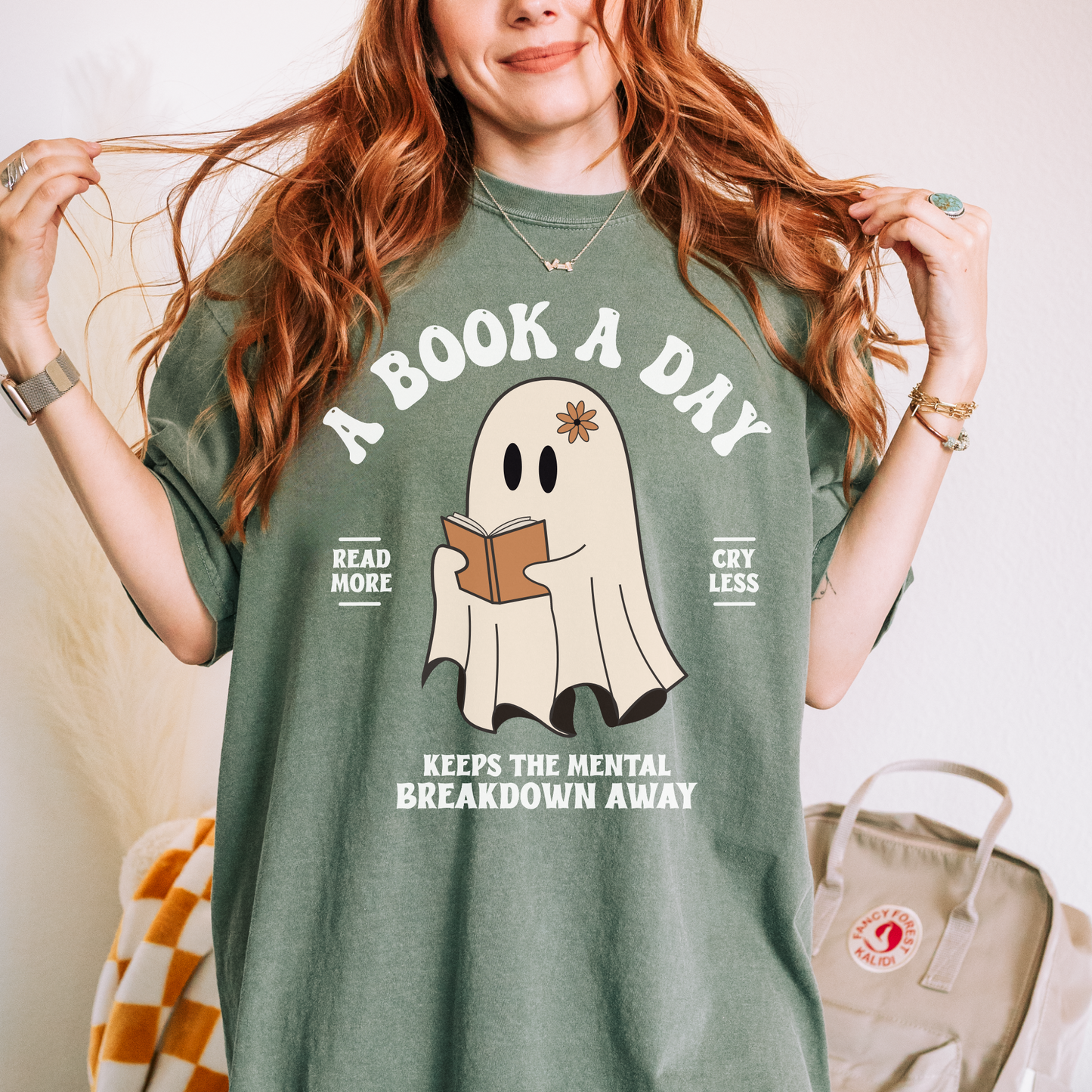 Ghost Read More Cry Less Tee + Free Cup - Sayitwithatea