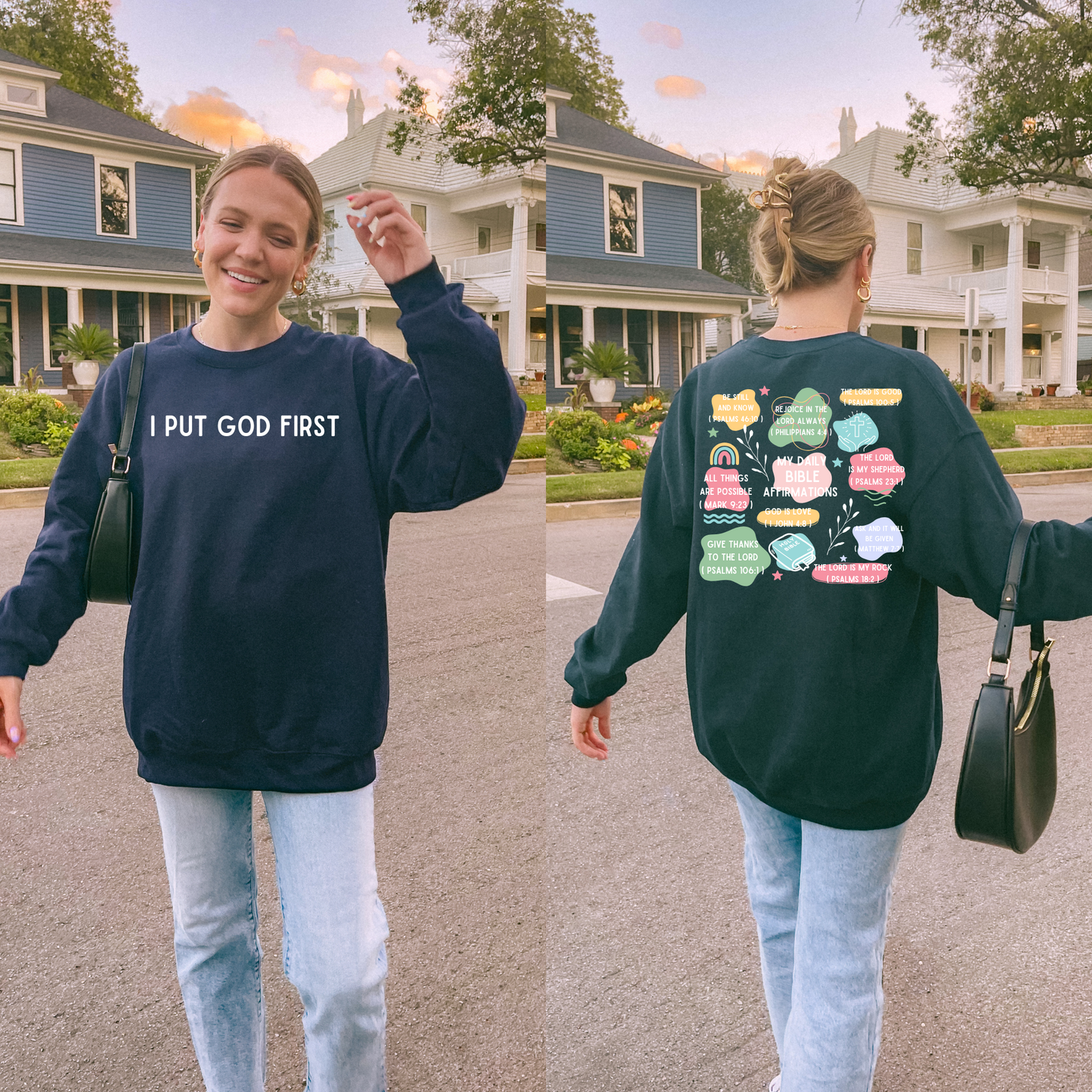 Bible Verses Sweatshirt + Free Cup