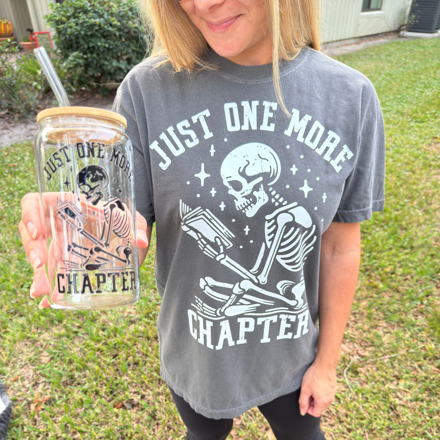 Skeleton one more chapter Tee + Free cup