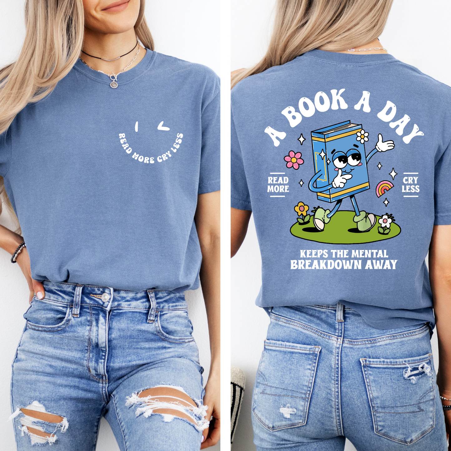 A Book A Day Tee + Free cup