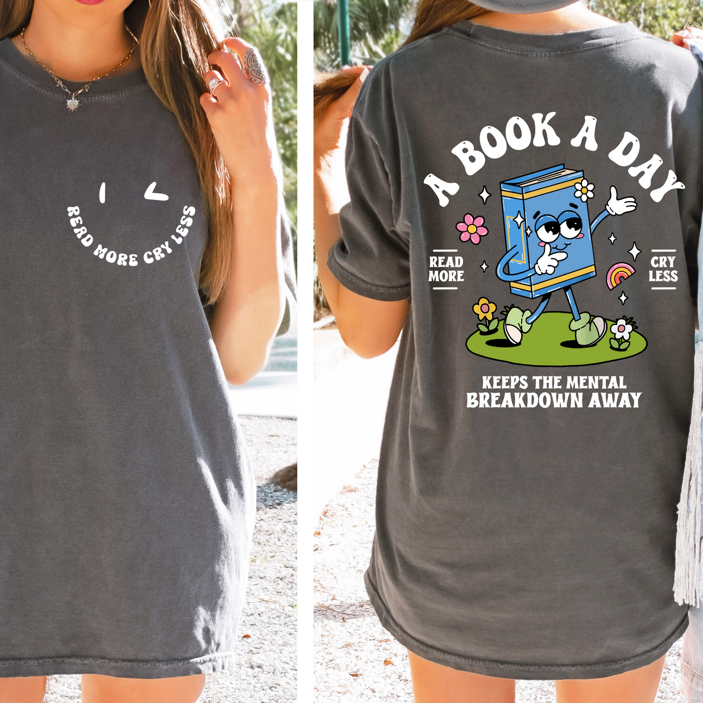 A Book A Day Tee + Free cup