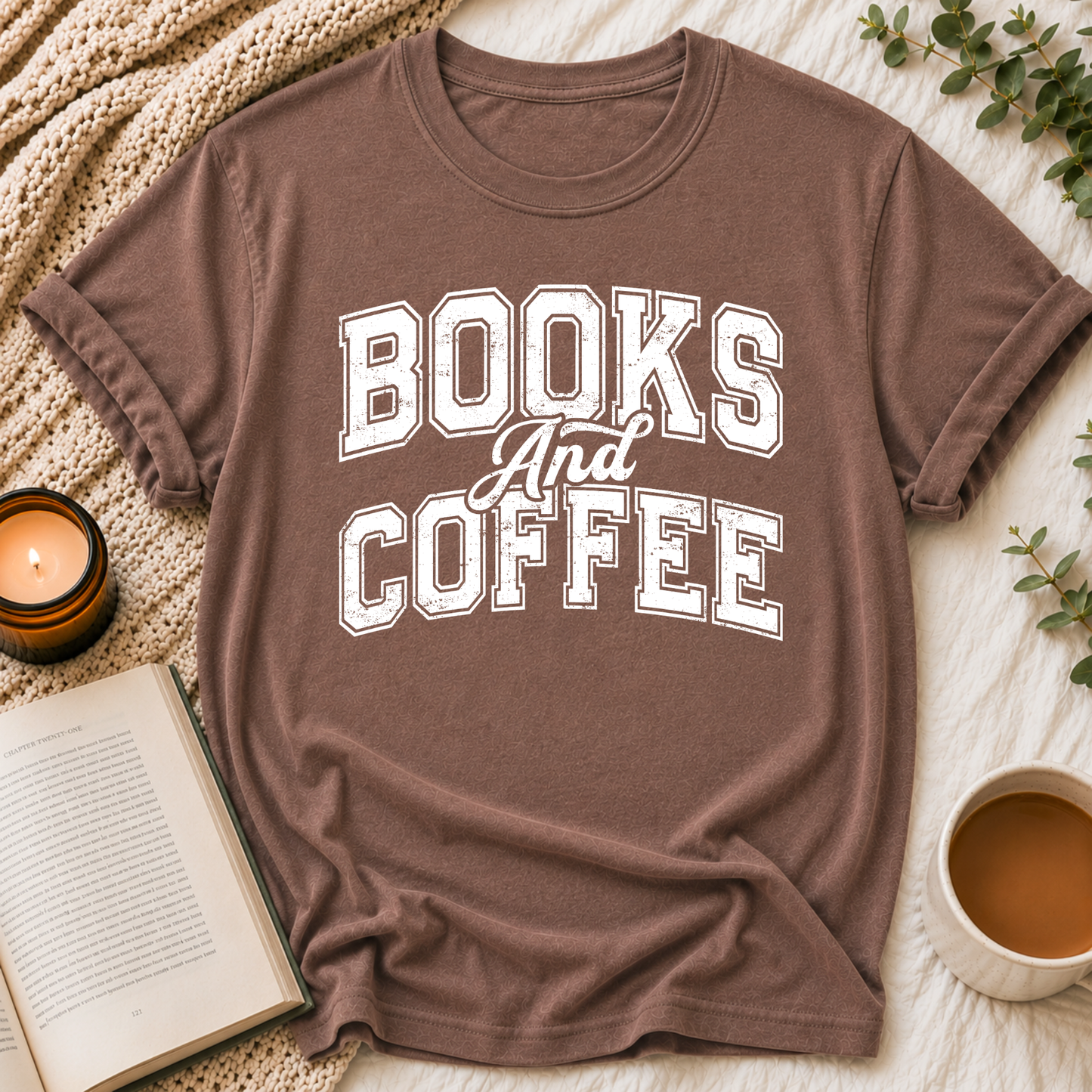 Books And Coffee Tee