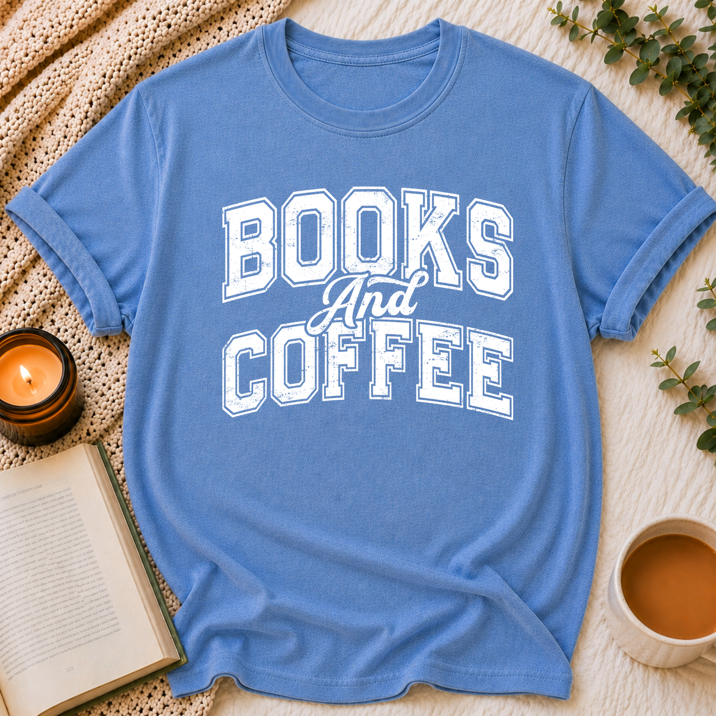 Books And Coffee Tee