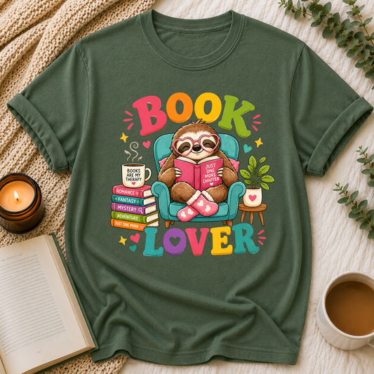 Sloth Book Lover Tee