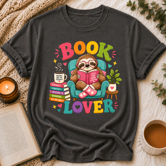 Sloth Book Lover Tee
