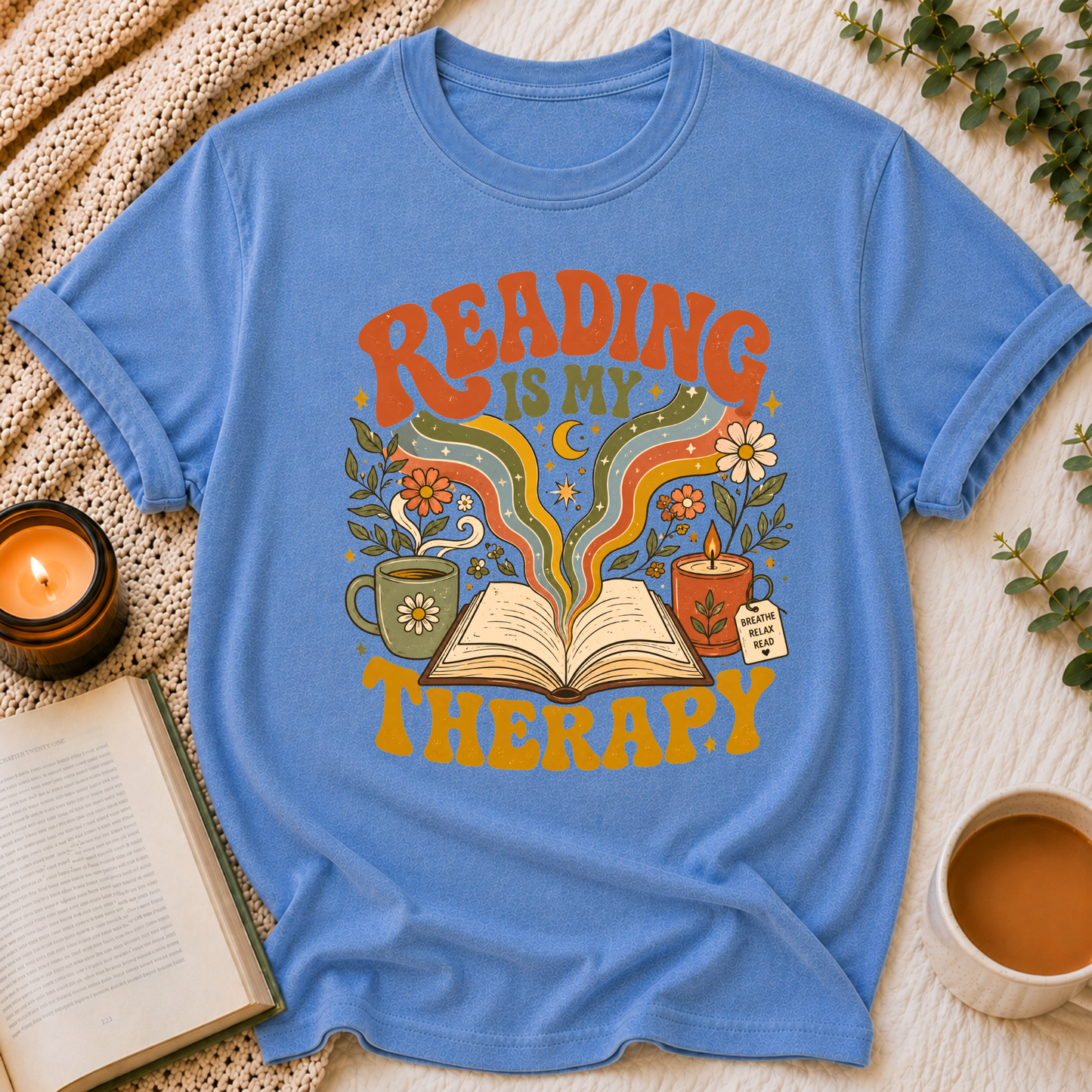Reading Is My Therapy Tee