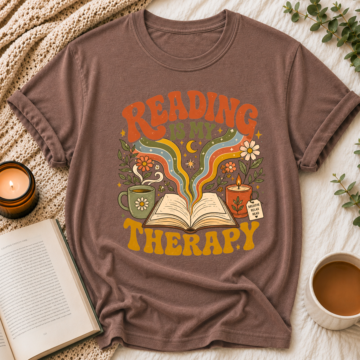 Reading Is My Therapy Tee