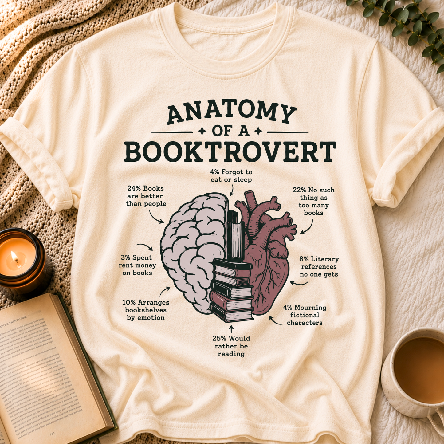 Anatomy Of Booktrovert T-Shirt