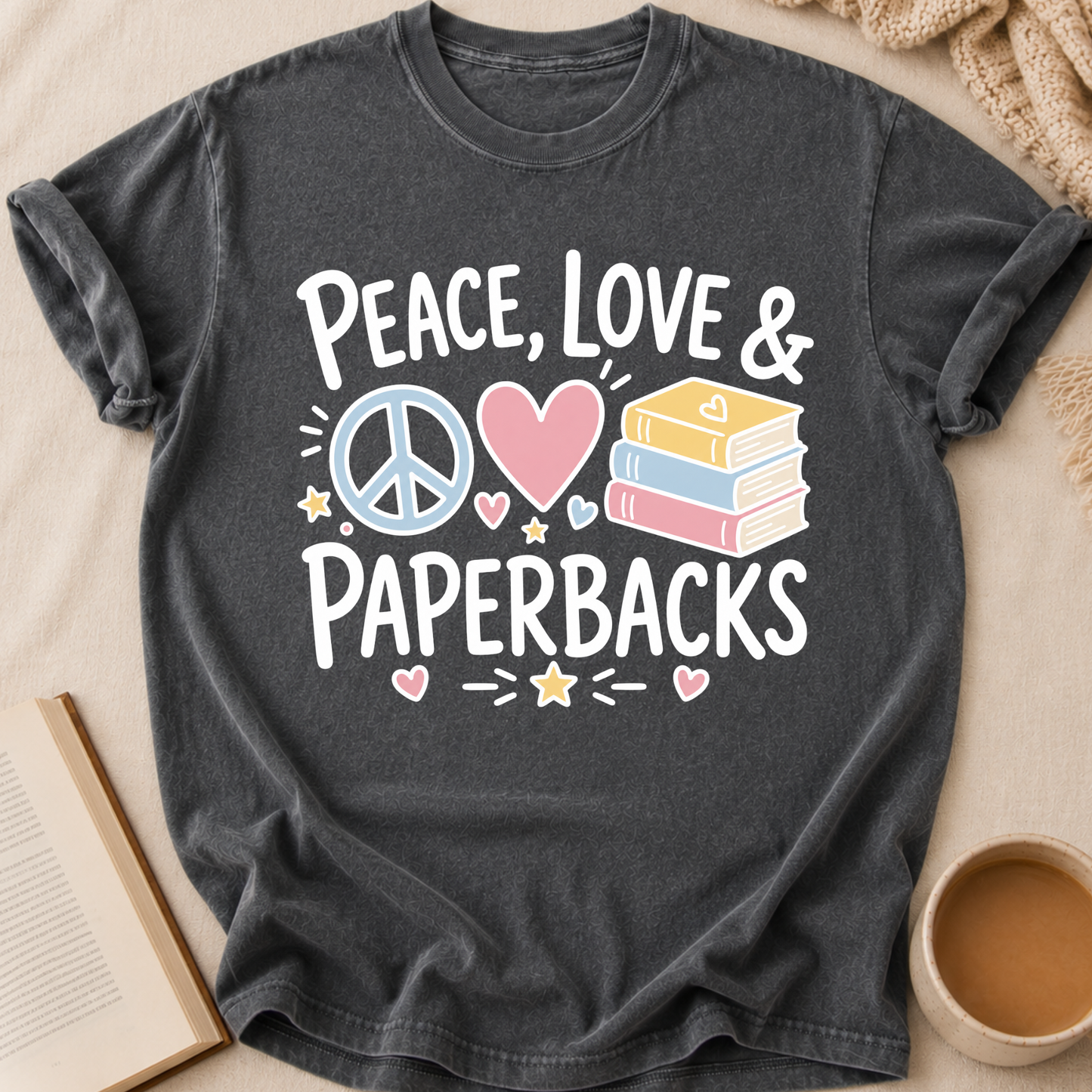 Peace Love Paperbacks T-Shirt