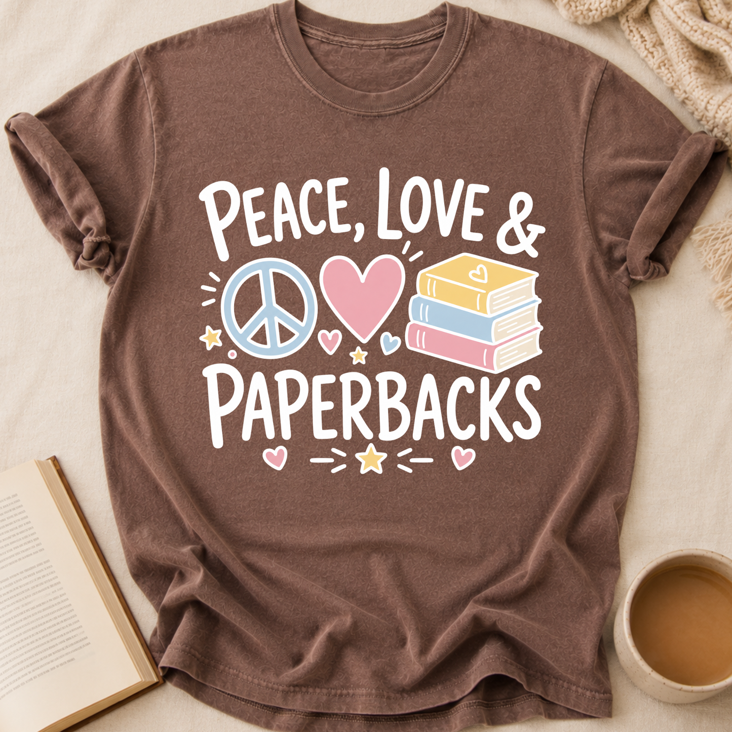 Peace Love Paperbacks T-Shirt
