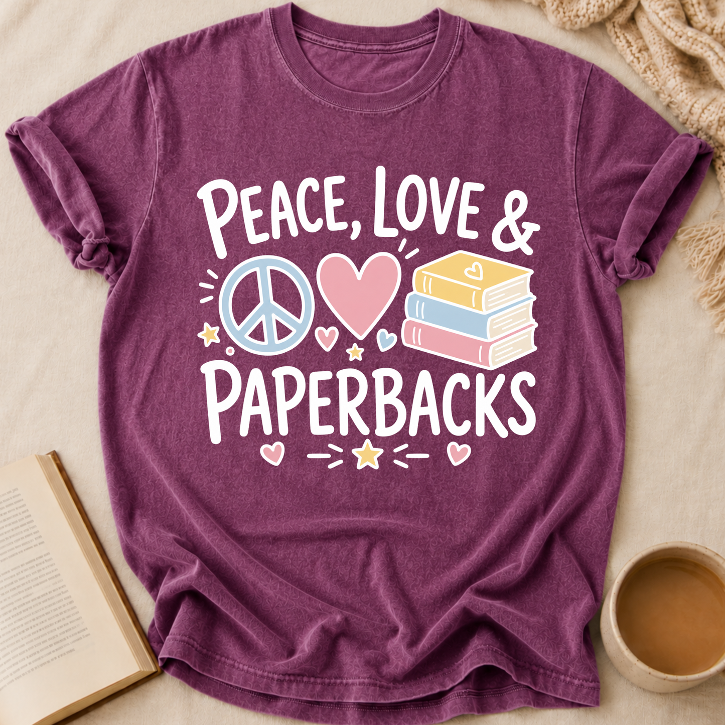 Peace Love Paperbacks T-Shirt