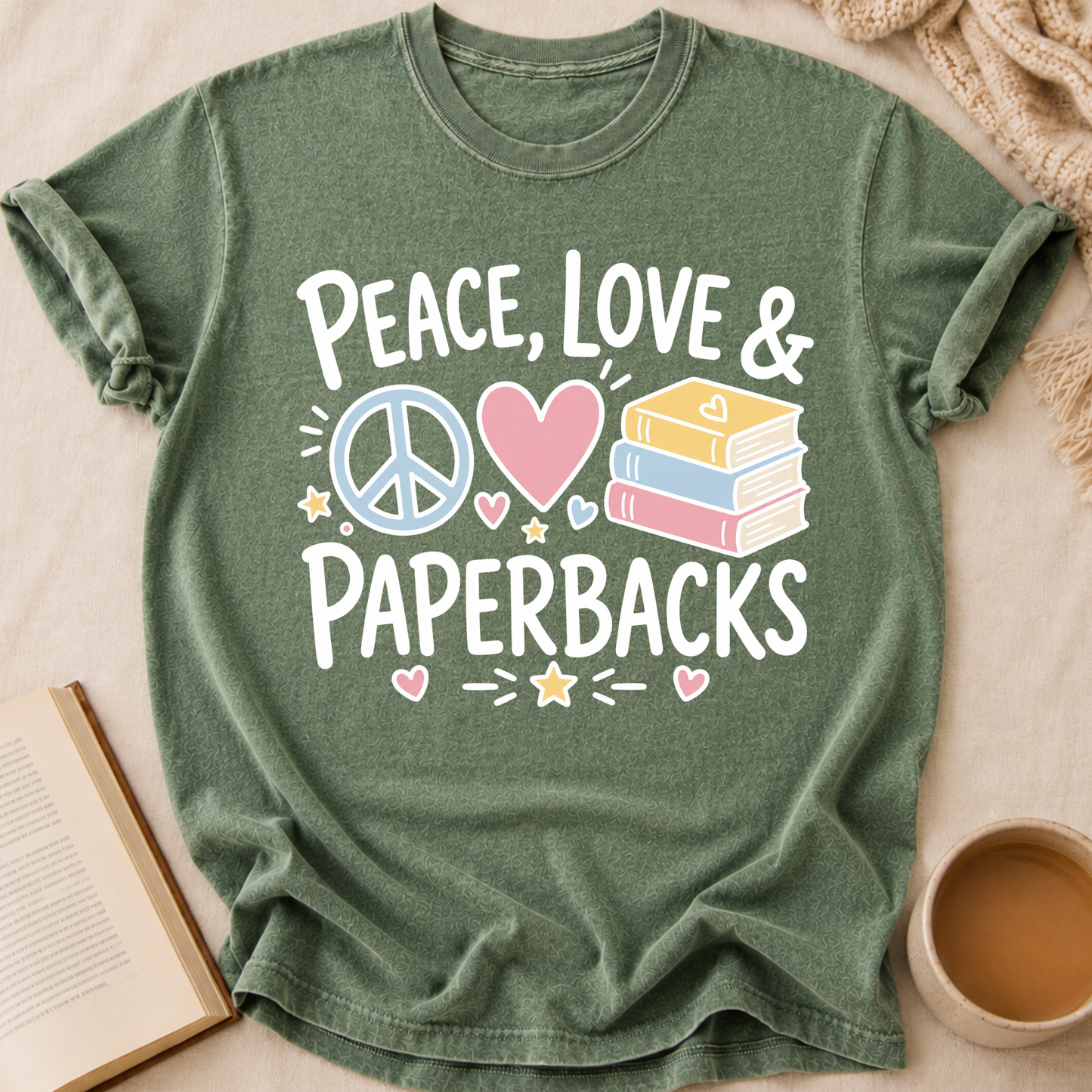 Peace Love Paperbacks T-Shirt