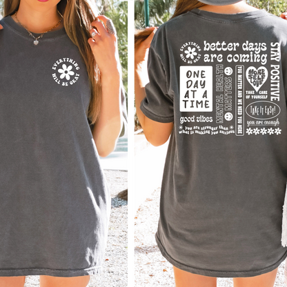 Everything will be ok tee + Free cup - Sayitwithatea