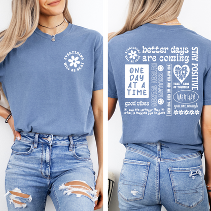 Everything will be ok tee + Free cup - Sayitwithatea