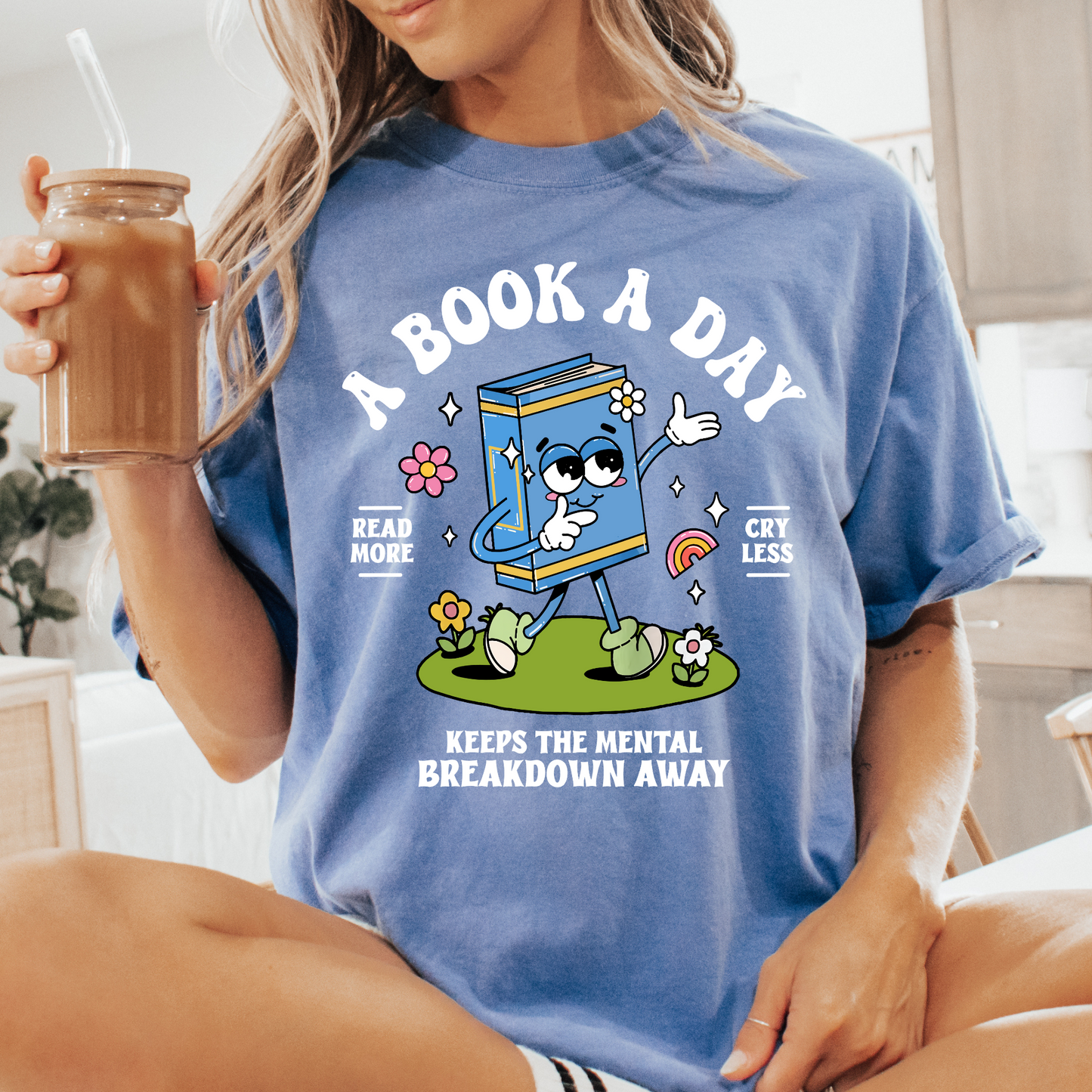 A Book A Day Tee + Free Cup