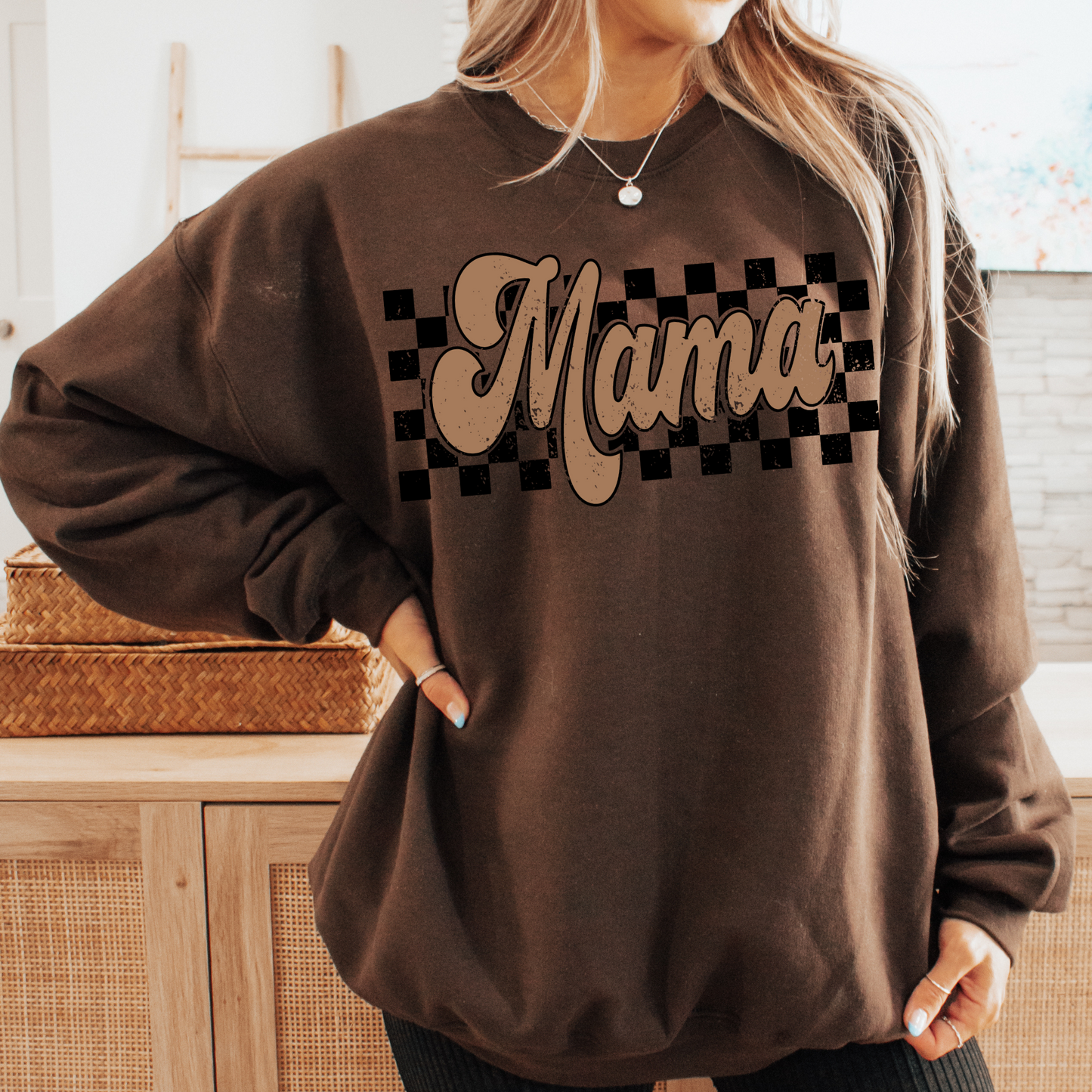 Checkered Mama Sweatshirt