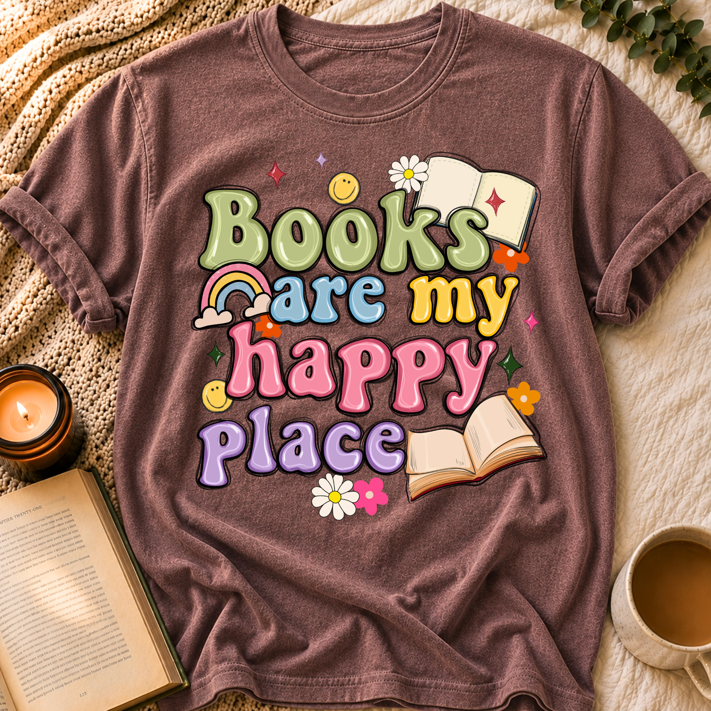 Books Are My Happy Place T-Shirt
