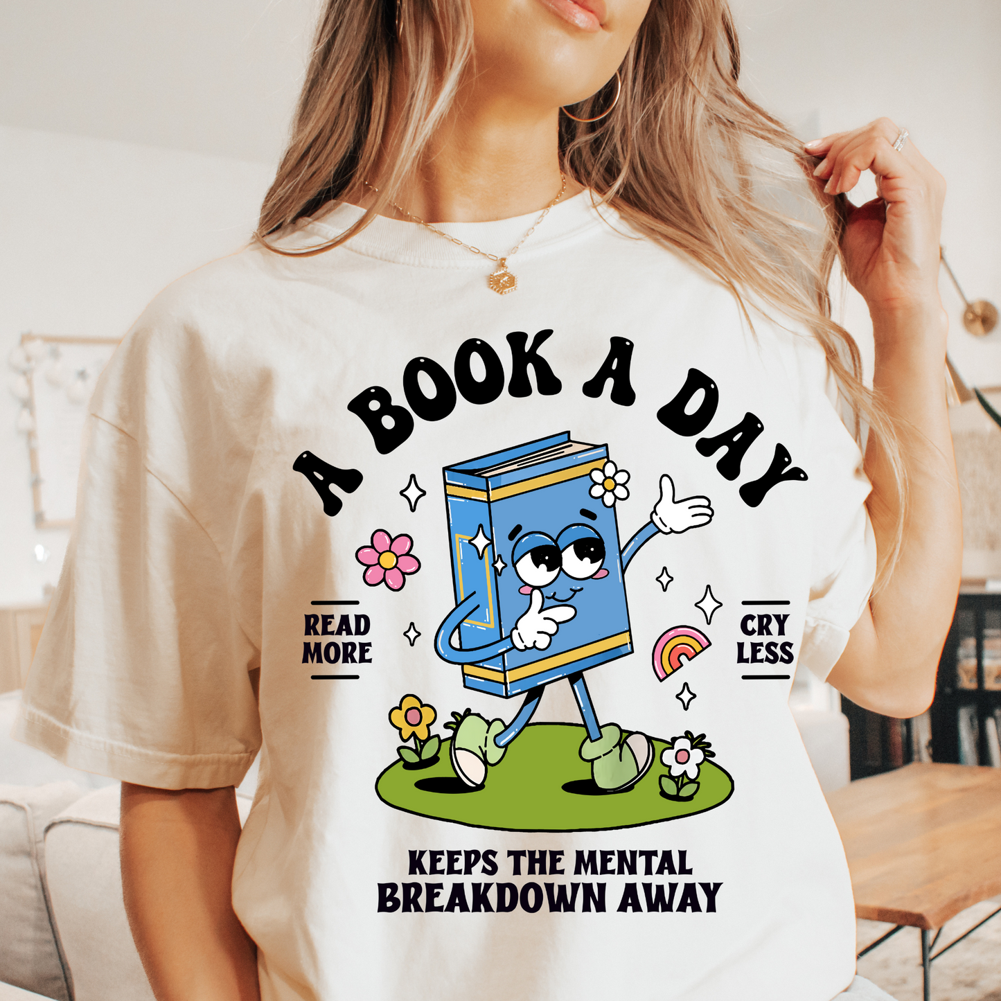 A Book A Day Tee + Free Cup