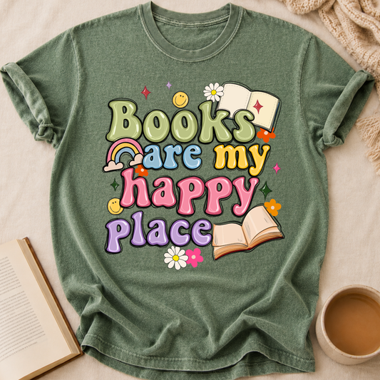 Books Are My Happy Place T-Shirt