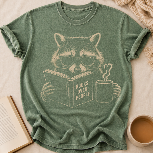 Raccoon Reading T-Shirt