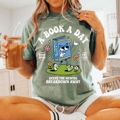 A Book A Day Tee + Free Cup - Sayitwithatea