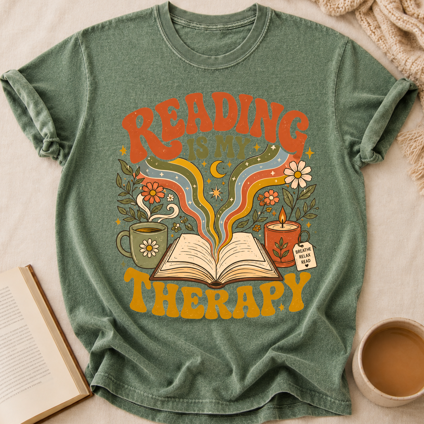 Reading Is My Therapy T-Shirt