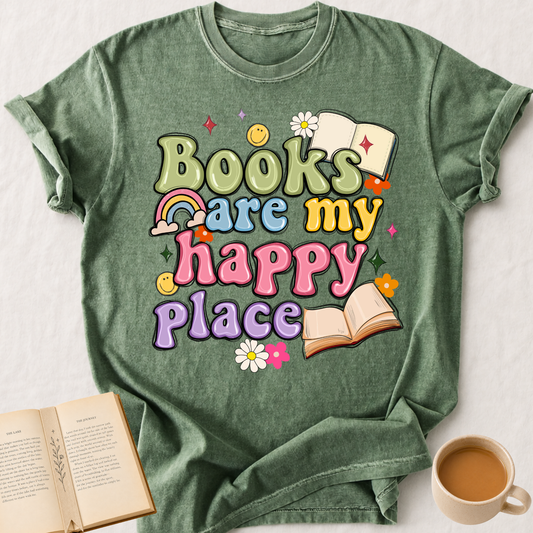 Books Are My Happy Place T-Shirt