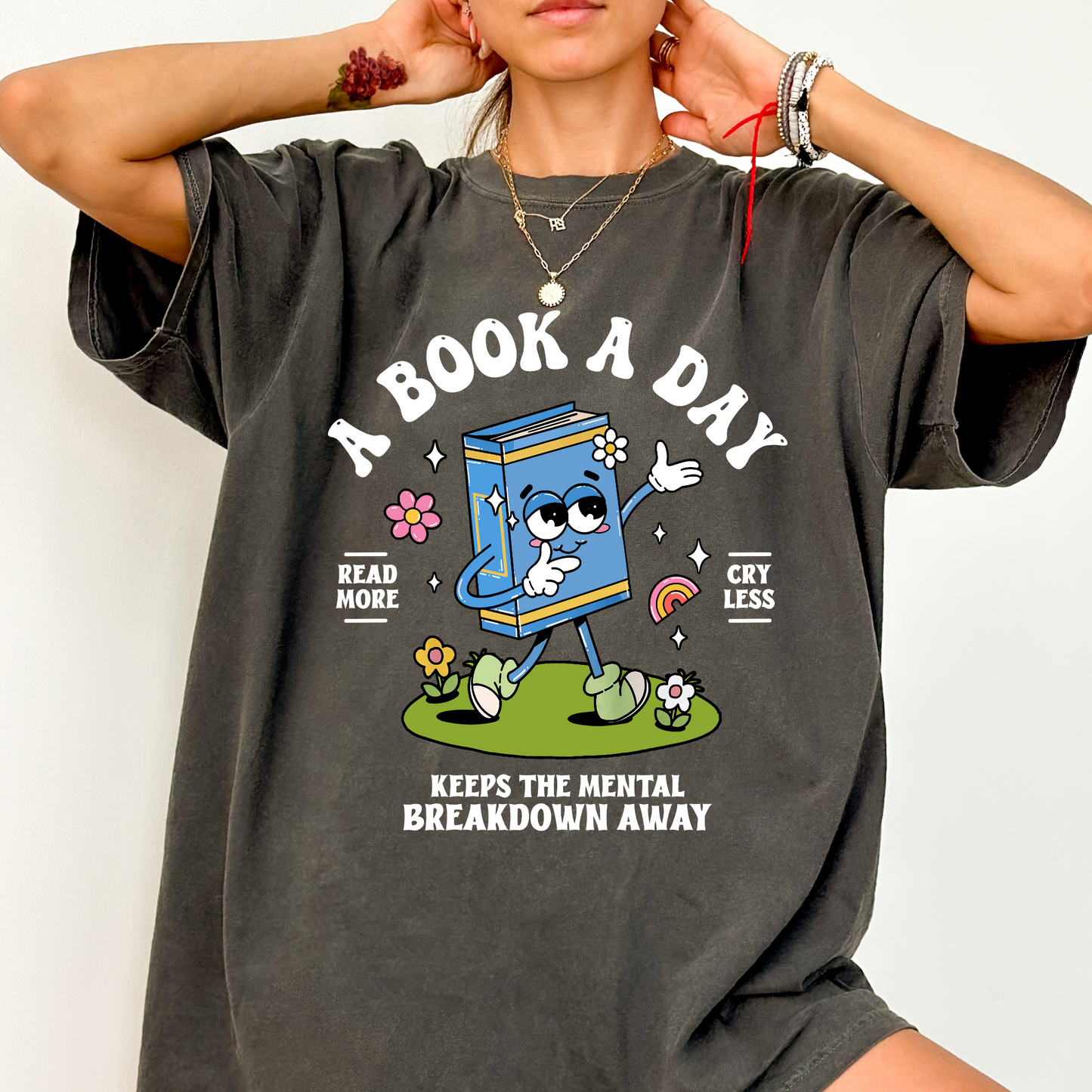 A Book A Day Tee + Free Cup