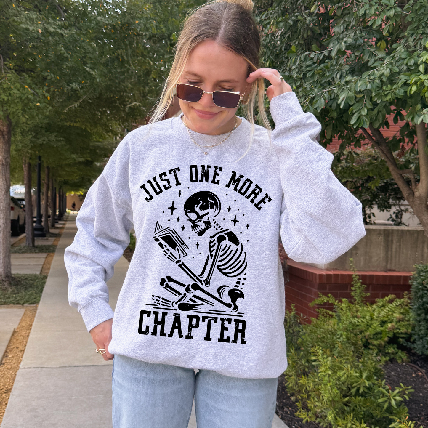 Just One More Chapter Sweatshirt + Free Cup