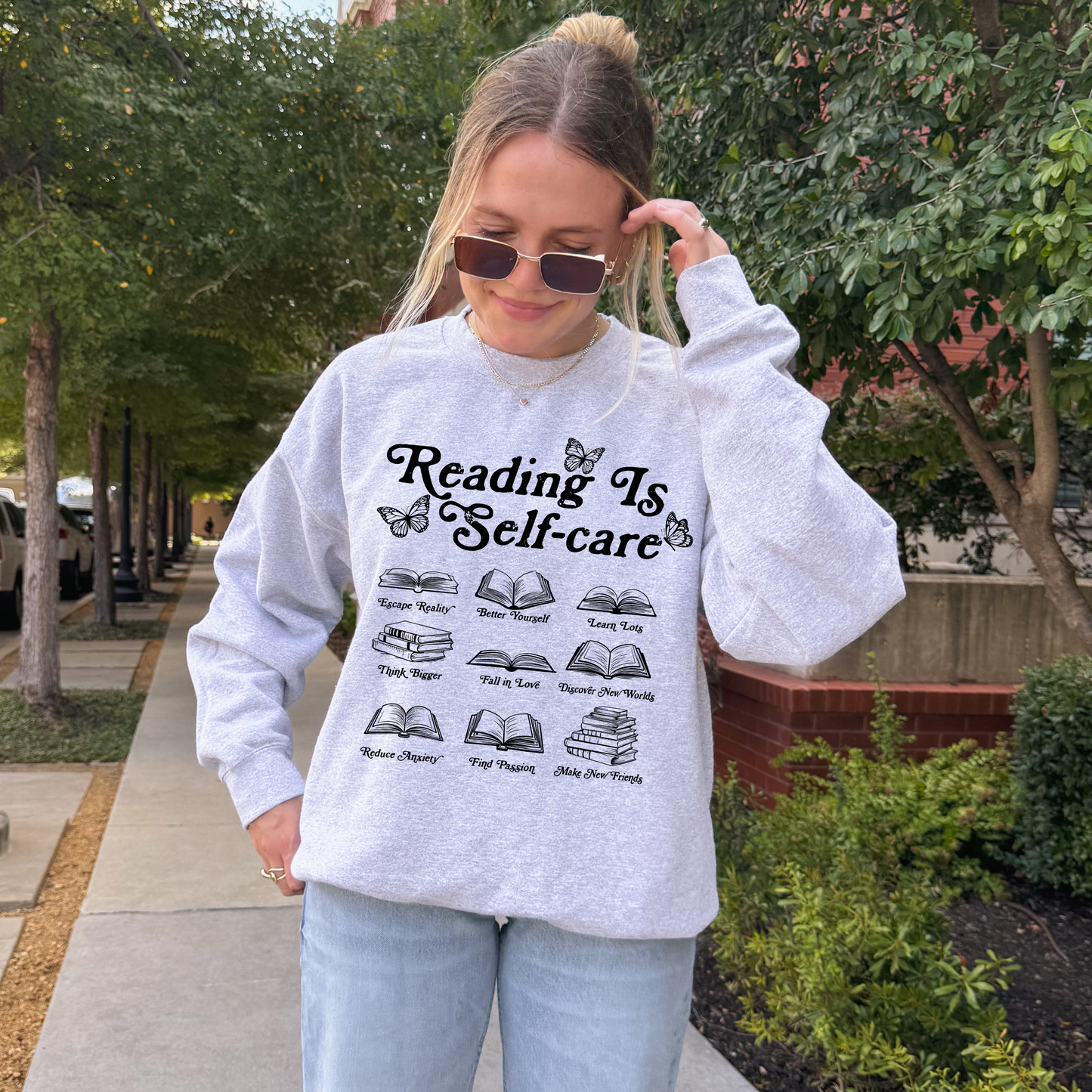 Reading Is Selfcare Sweatshirt + Free Cup