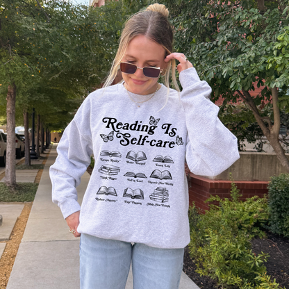 Reading Is Selfcare Sweatshirt + Free Cup - Sayitwithatea