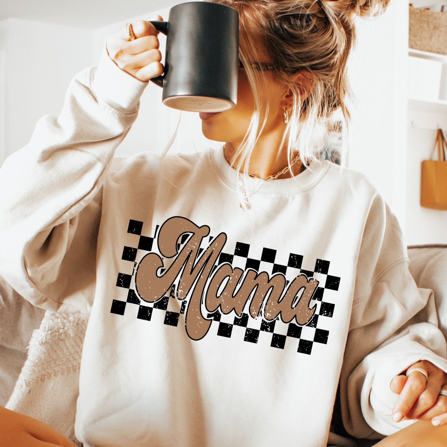 Checkered Mama Sweatshirt