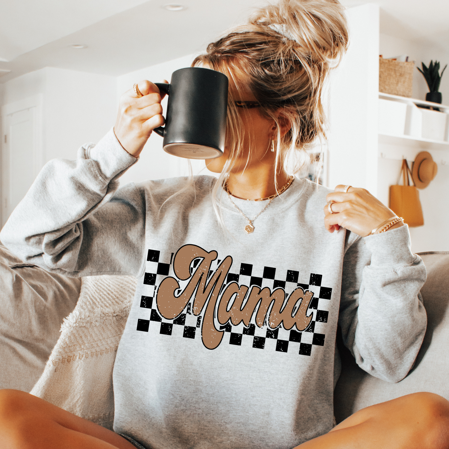 Checkered Mama Sweatshirt