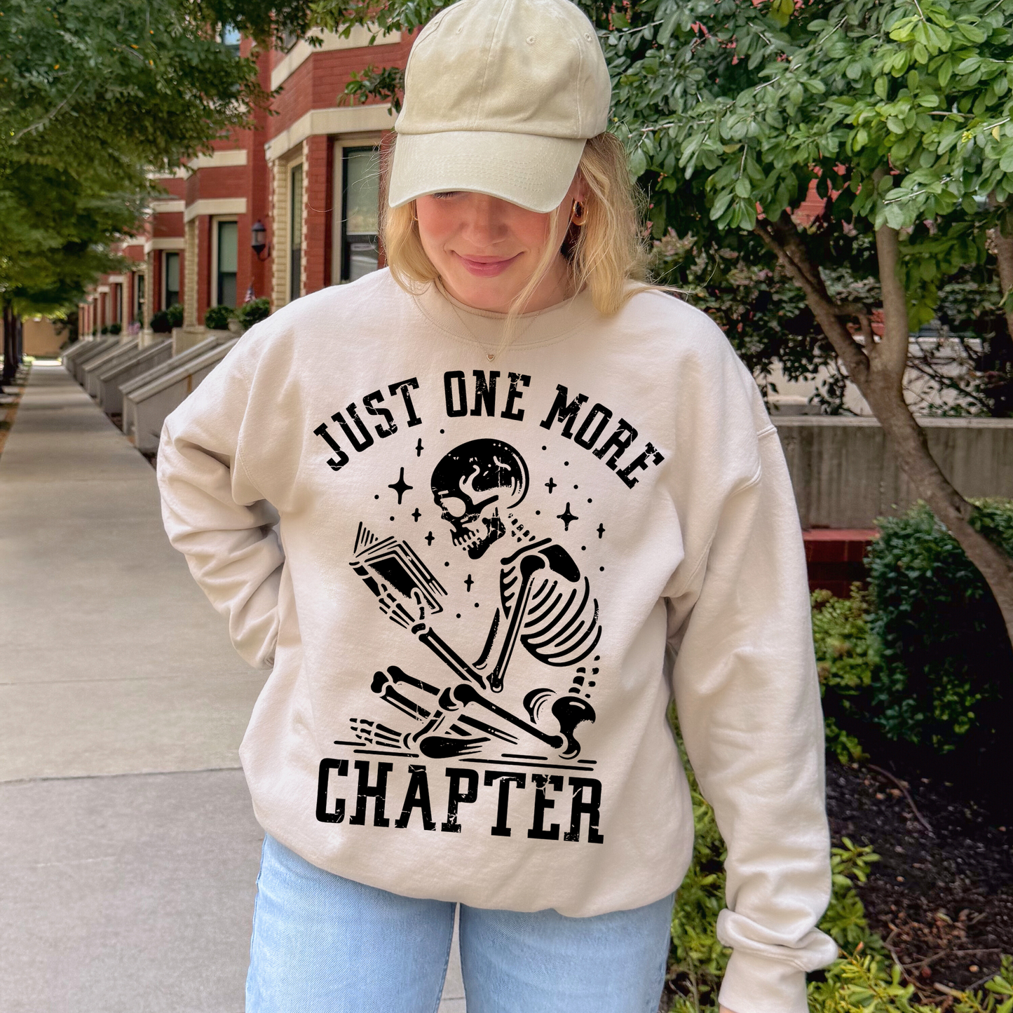 Just One More Chapter Sweatshirt + Free Cup