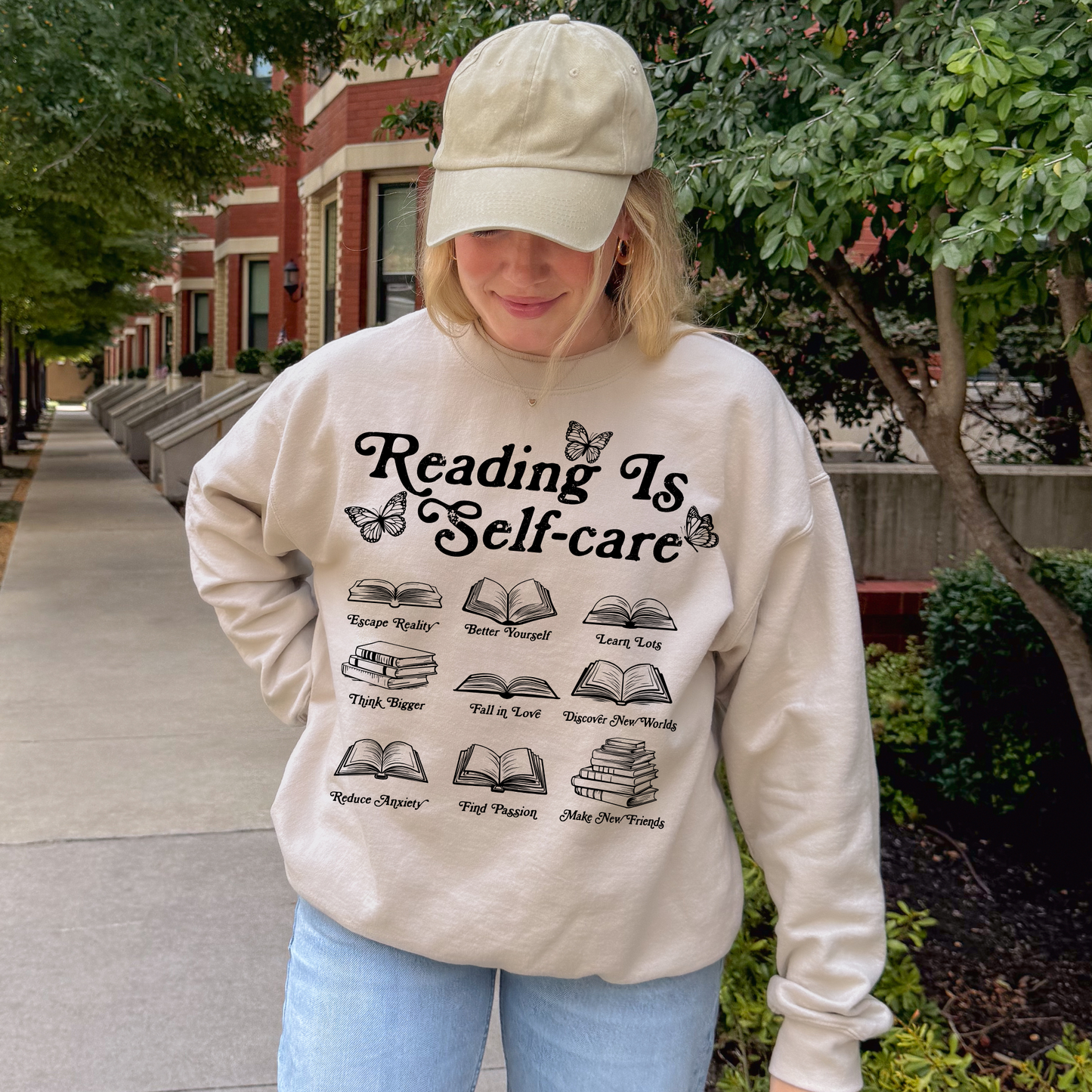 Reading Is Selfcare Sweatshirt + Free Cup