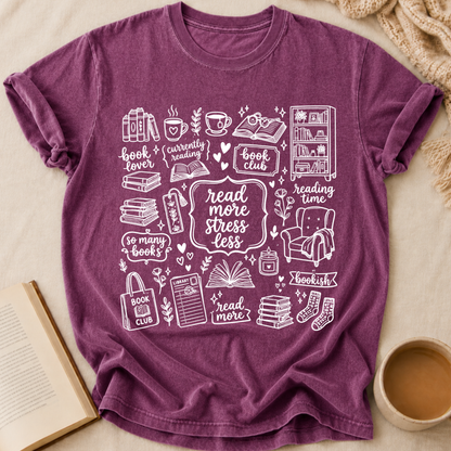 Read More, Stress Less T-Shirt