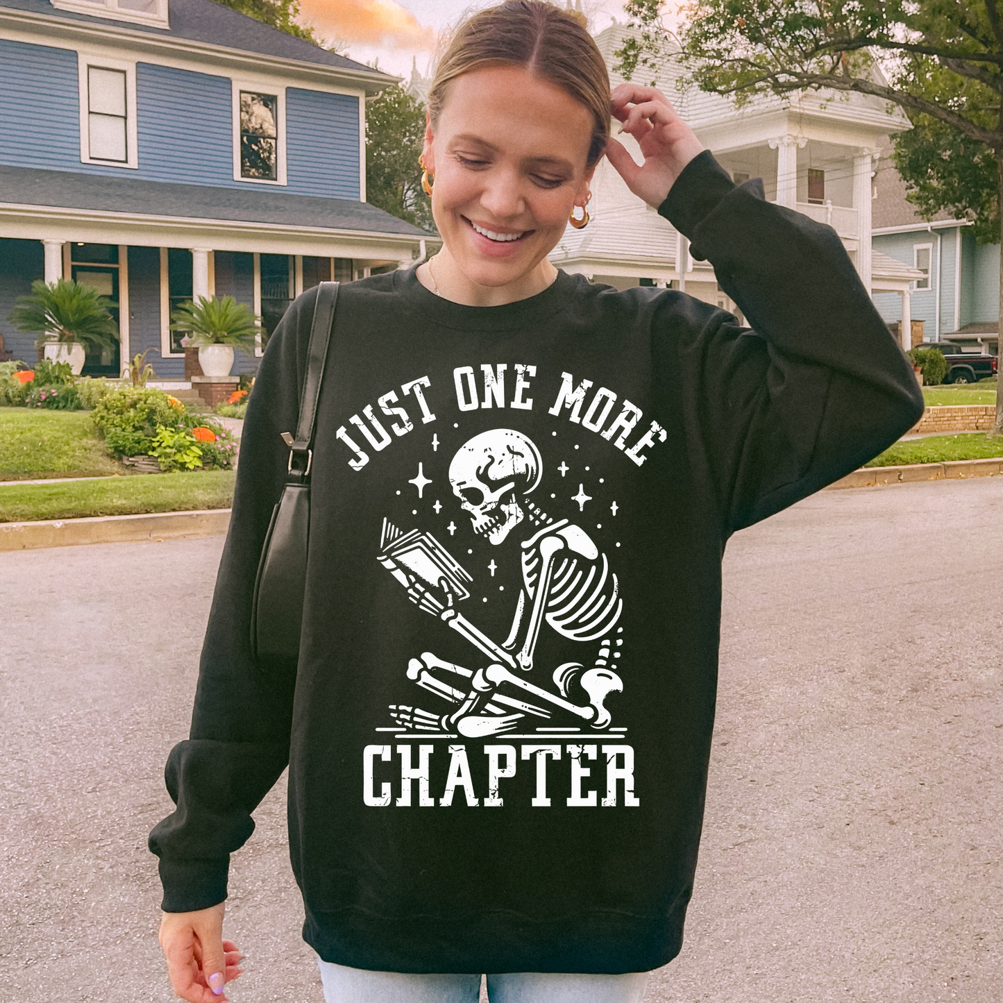 Just One More Chapter Sweatshirt + Free Cup