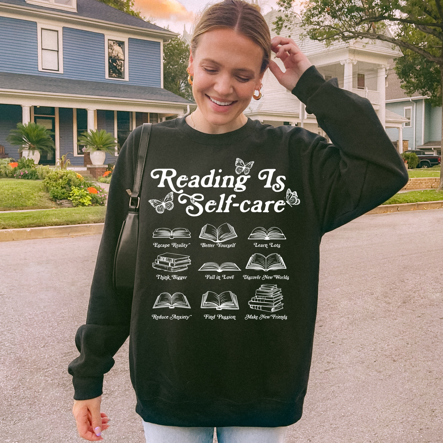 Reading Is Selfcare Sweatshirt + Free Cup