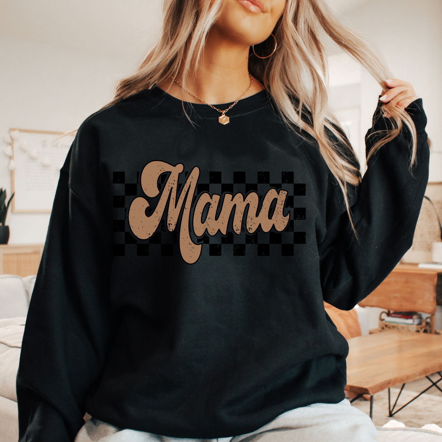 Checkered Mama Sweatshirt