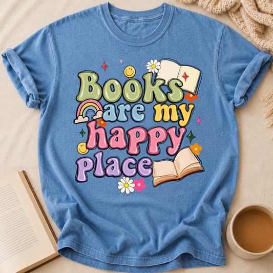 Books Are My Happy Place T-Shirt