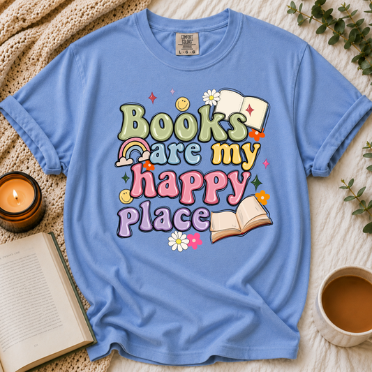 Books Are My Happy Place Tee